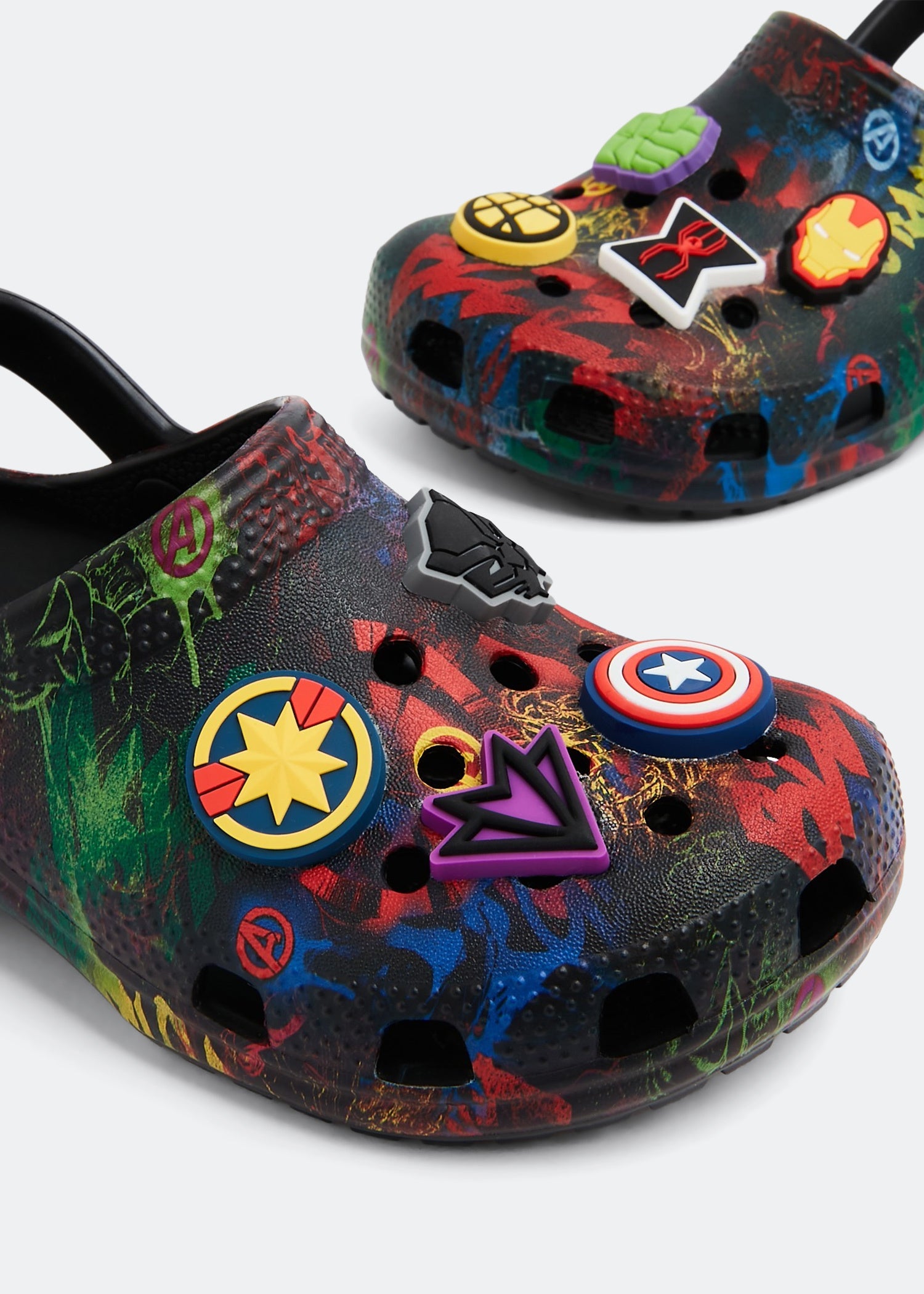 Kids' Classic Marvel Avengers Clog - Black