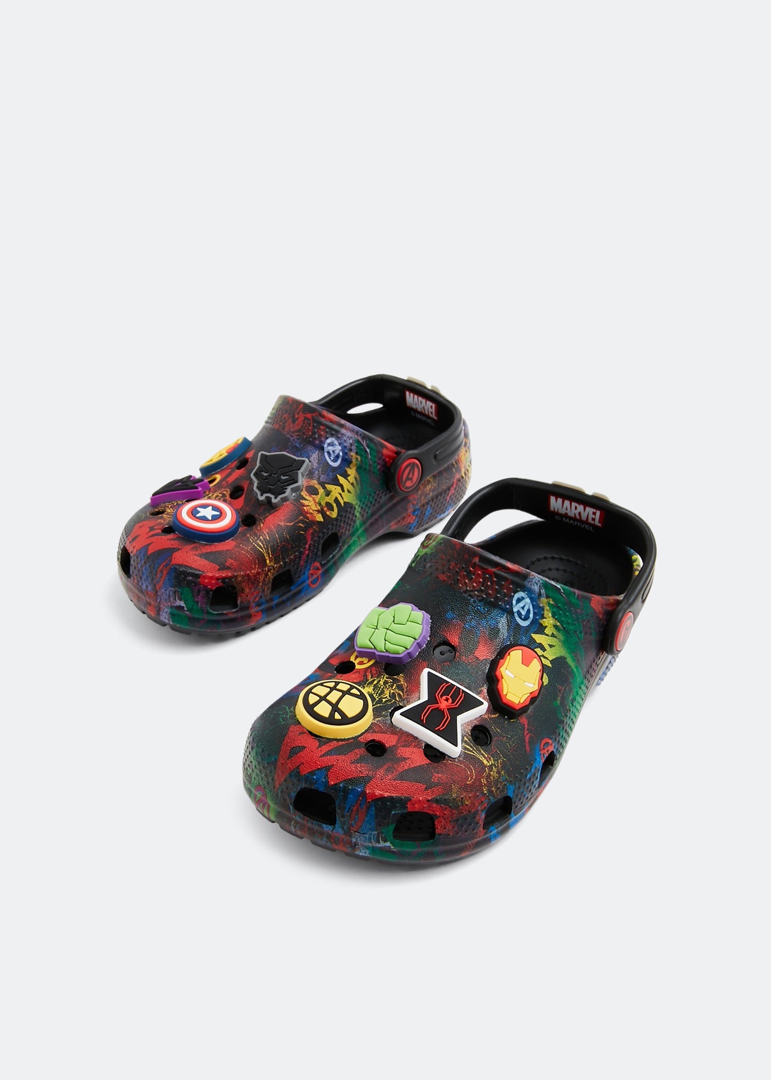 Kids' Classic Marvel Avengers Clog - Black