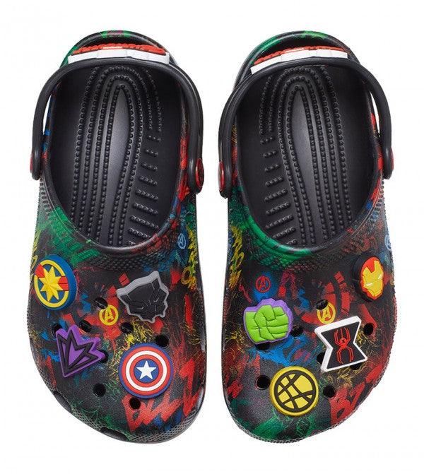 Kids' Classic Marvel Avengers Clog - Black