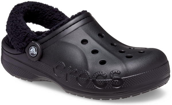 Crocs Baya Lined Fuzzy-Strap Clog Black – mTravel Store