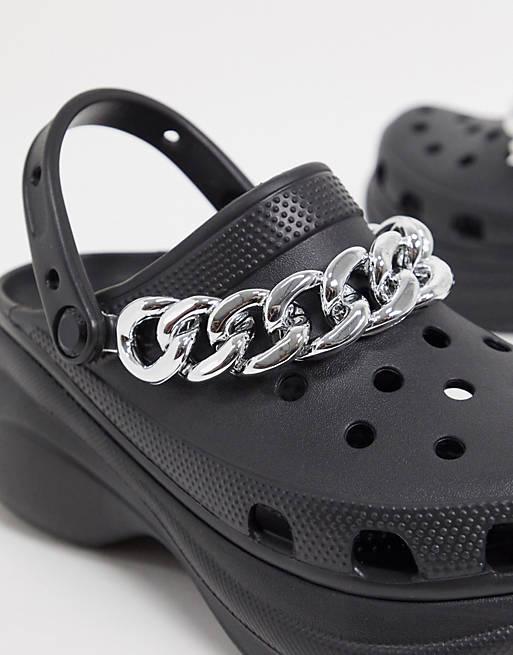 Crocs Classic Bae Clog with Chain for Women - Black - mStore.Kh | mTravel Store