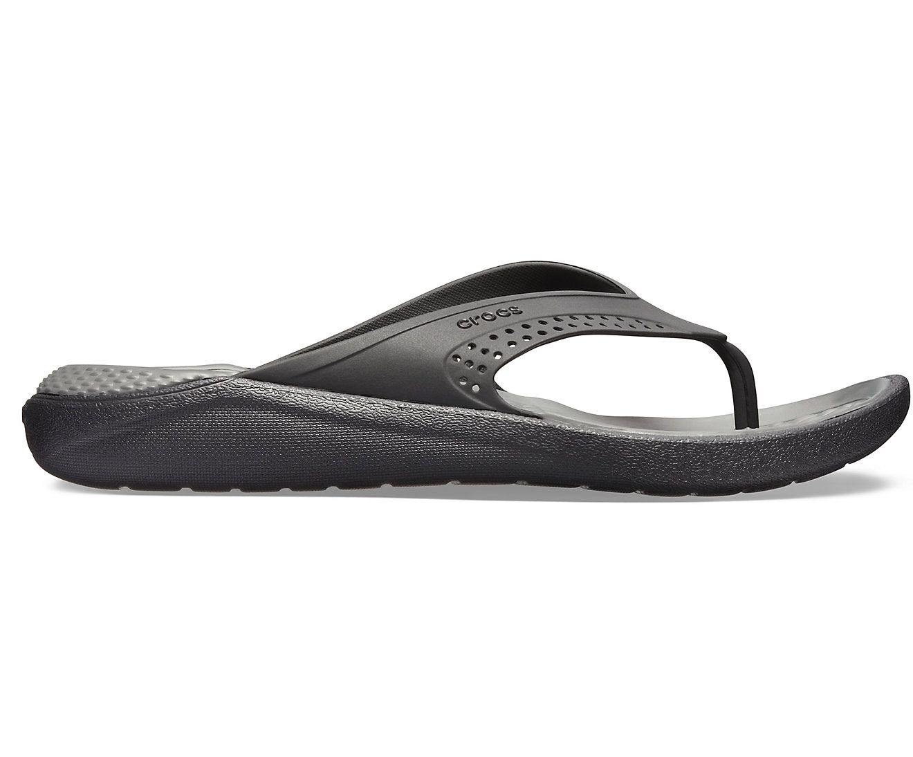 Crocs LiteRide Flip Black/ Slate Grey - mTravel Store