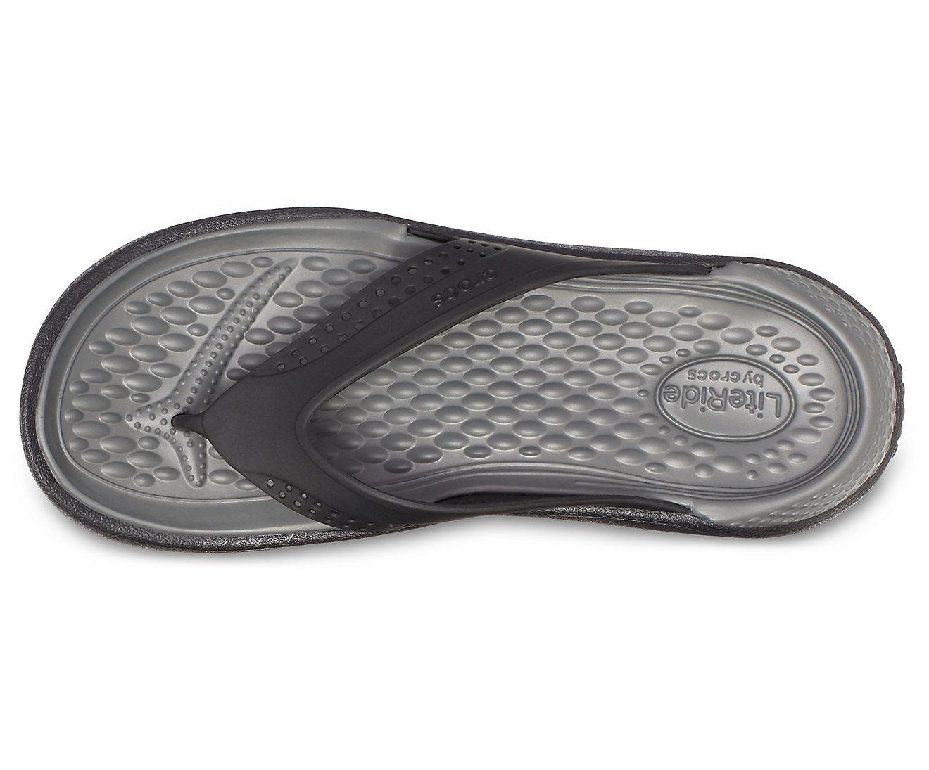 Crocs LiteRide Flip Black/ Slate Grey - mTravel Store