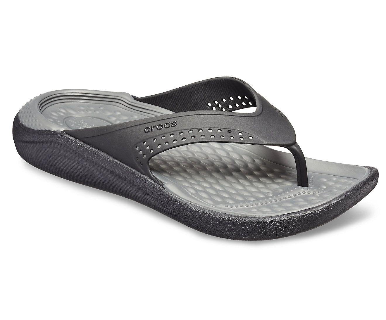 Crocs LiteRide Flip Black/ Slate Grey - mTravel Store