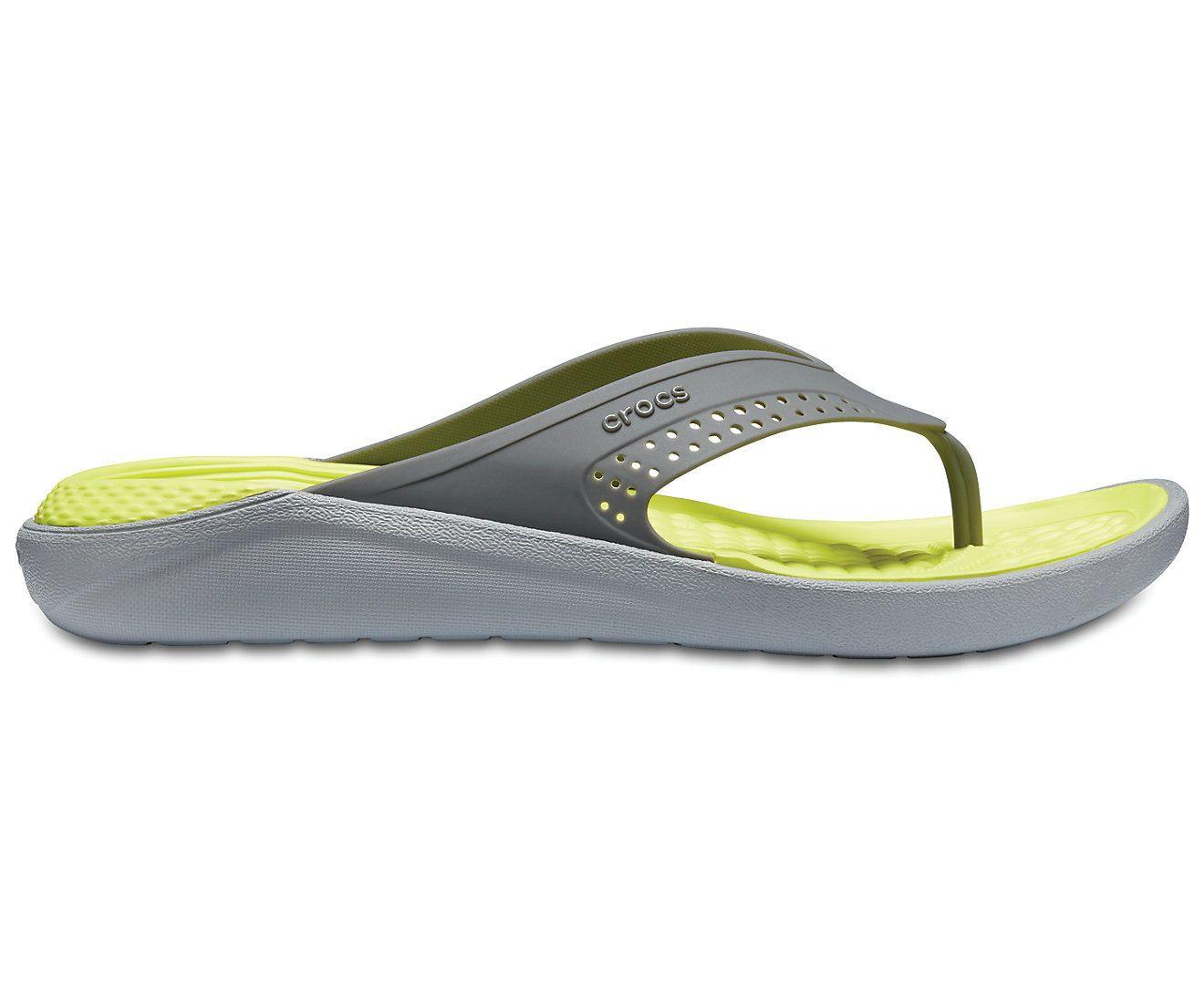 Crocs LiteRide Flip Slate Grey/ Light Grey - mTravel Store