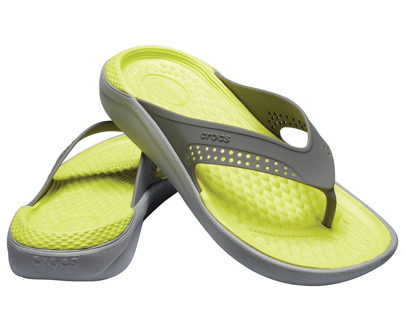 Crocs LiteRide Flip Slate Grey/ Light Grey - mTravel Store