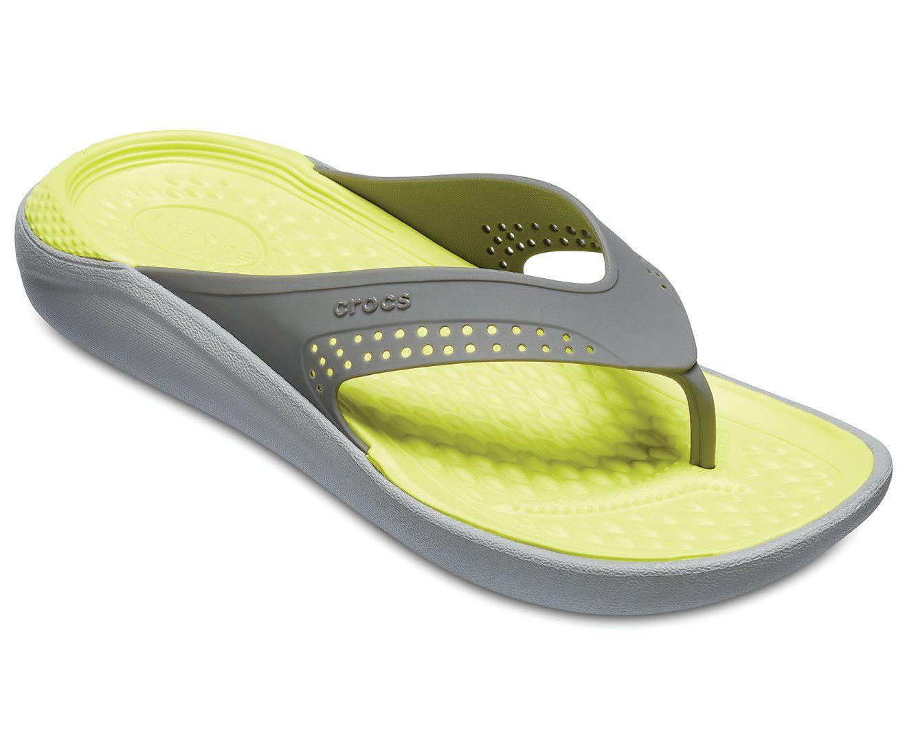 Crocs LiteRide Flip Slate Grey/ Light Grey - mTravel Store