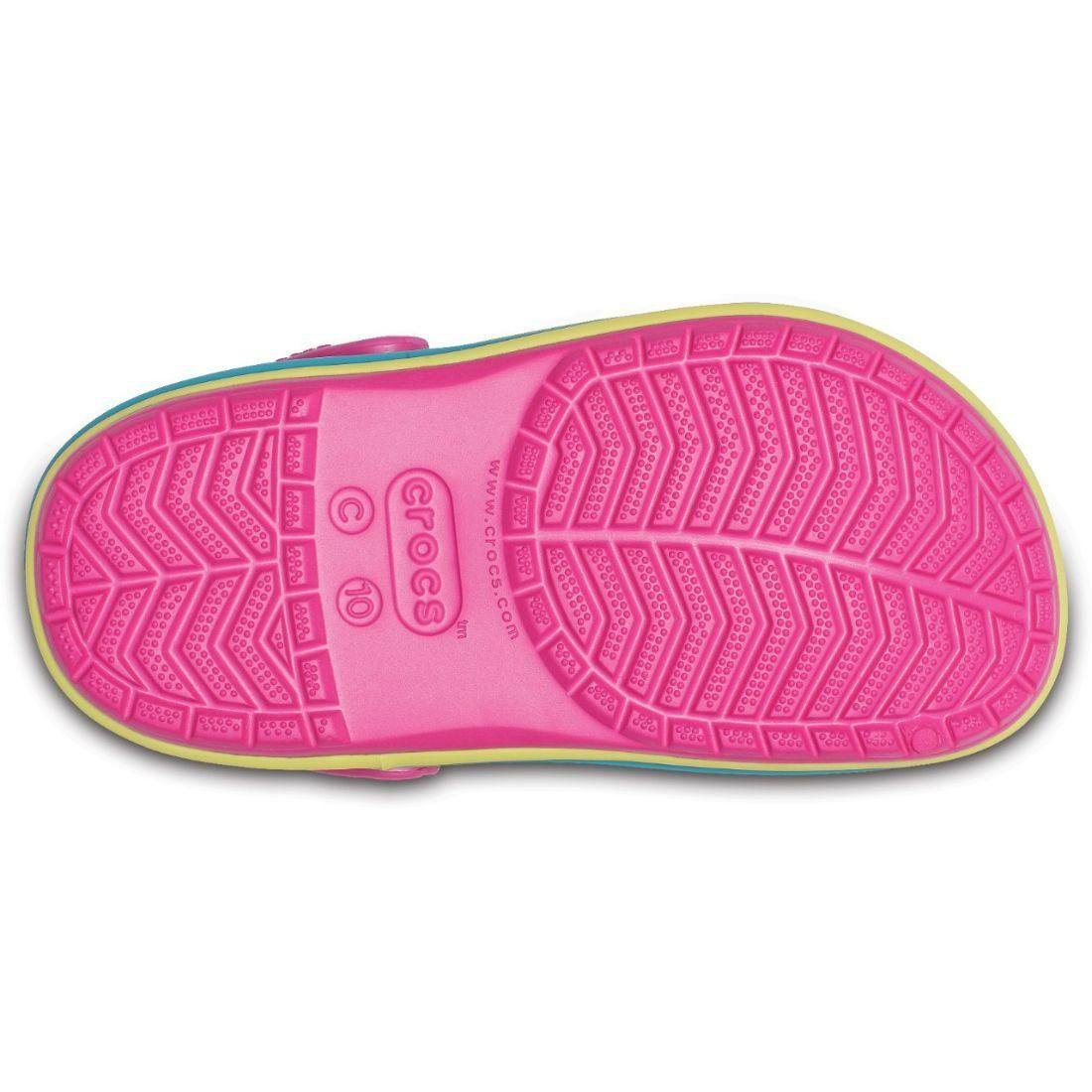 Authentic Crocs Crocband Rainbow Band Clog - Paradise Pink - mTravel Store