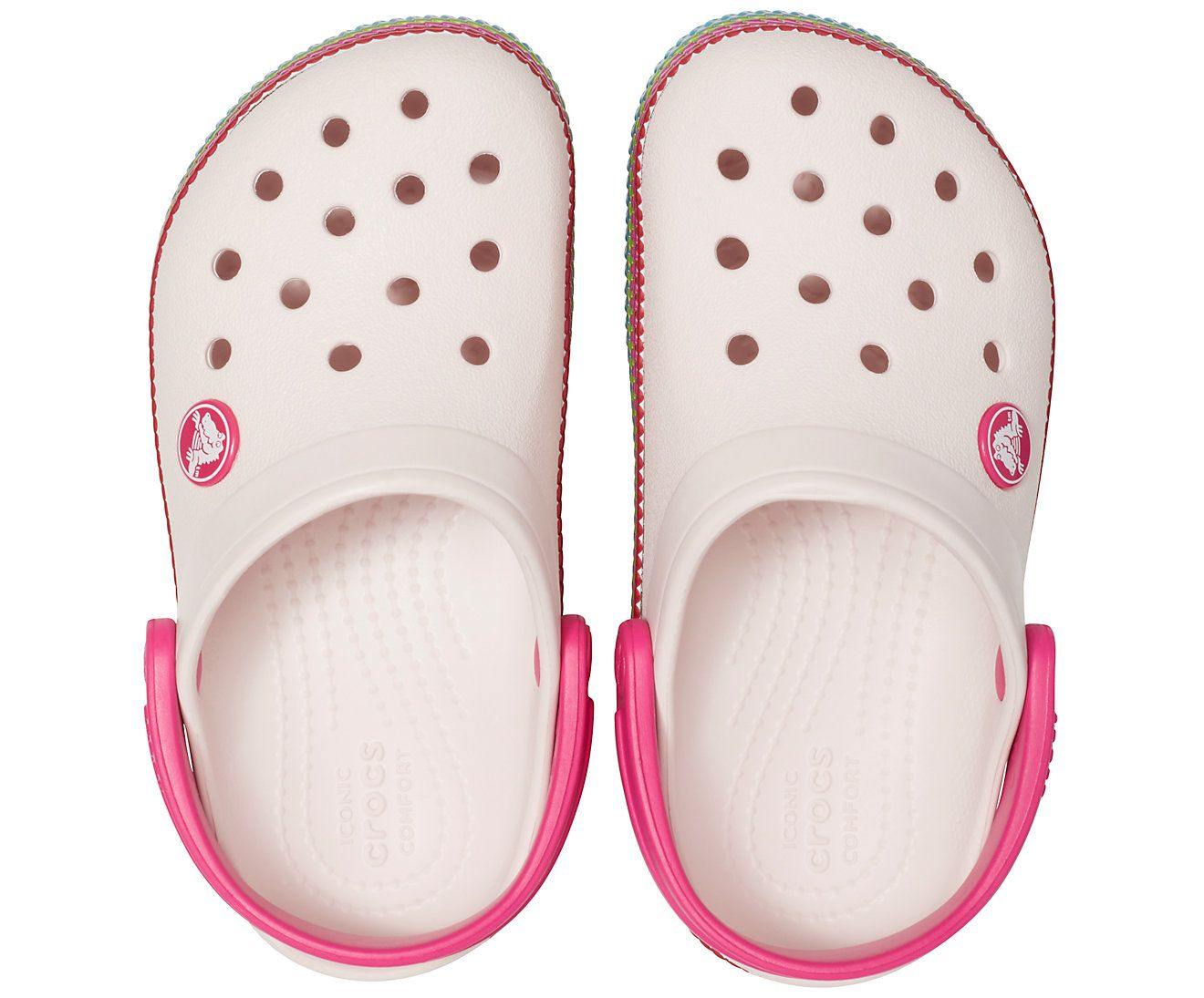 Authentic Crocs Crocband Sequin Band Clog - Barely Pink - mTravel Store