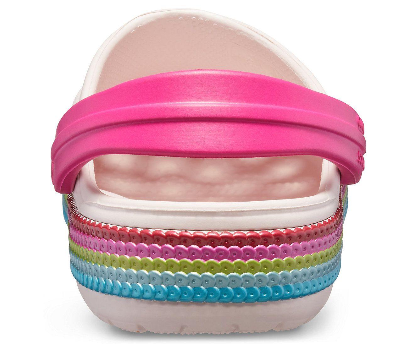 Authentic Crocs Crocband Sequin Band Clog - Barely Pink - mTravel Store