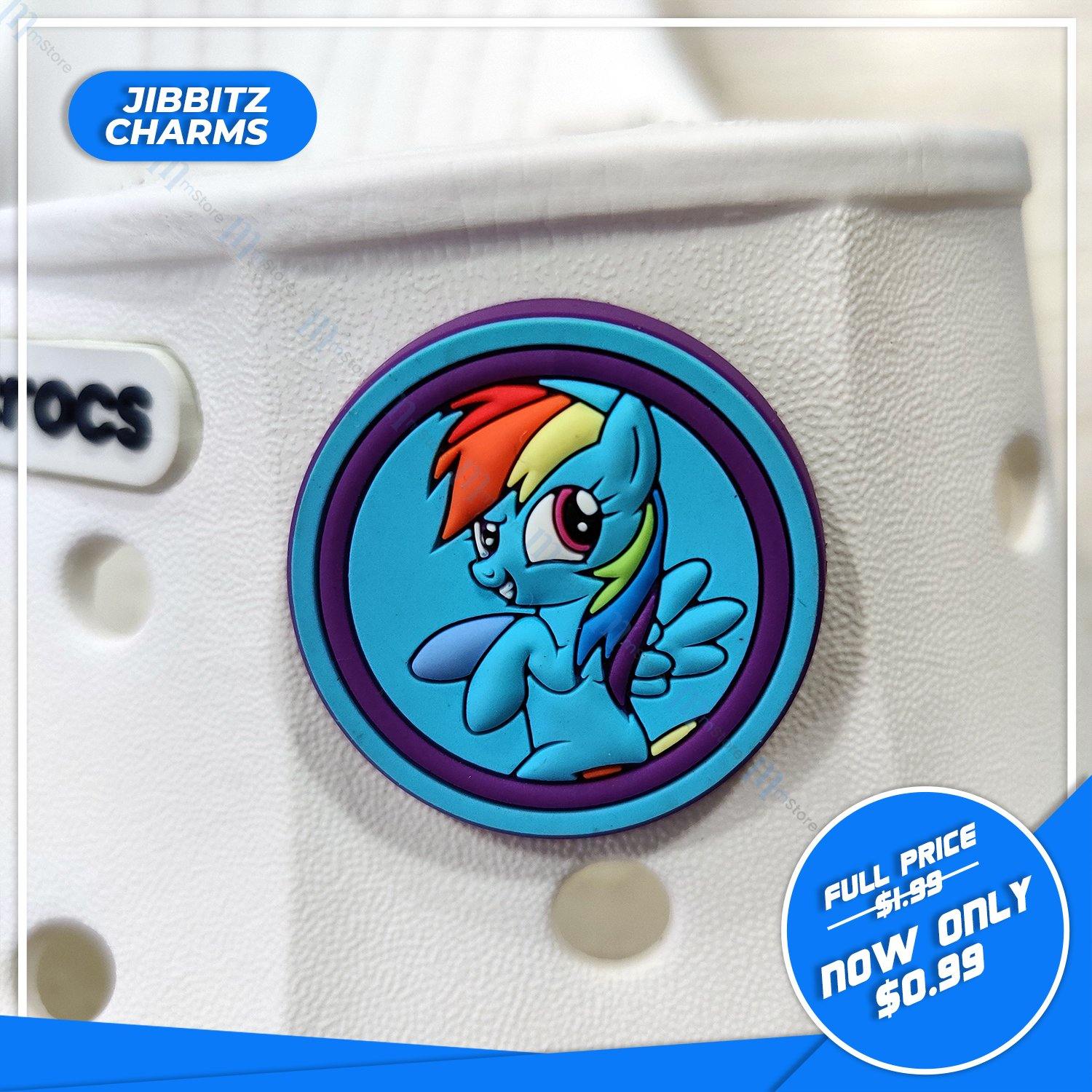Jibbitz - My Little Pony - Rainbow Dash - Round - mTravel Store