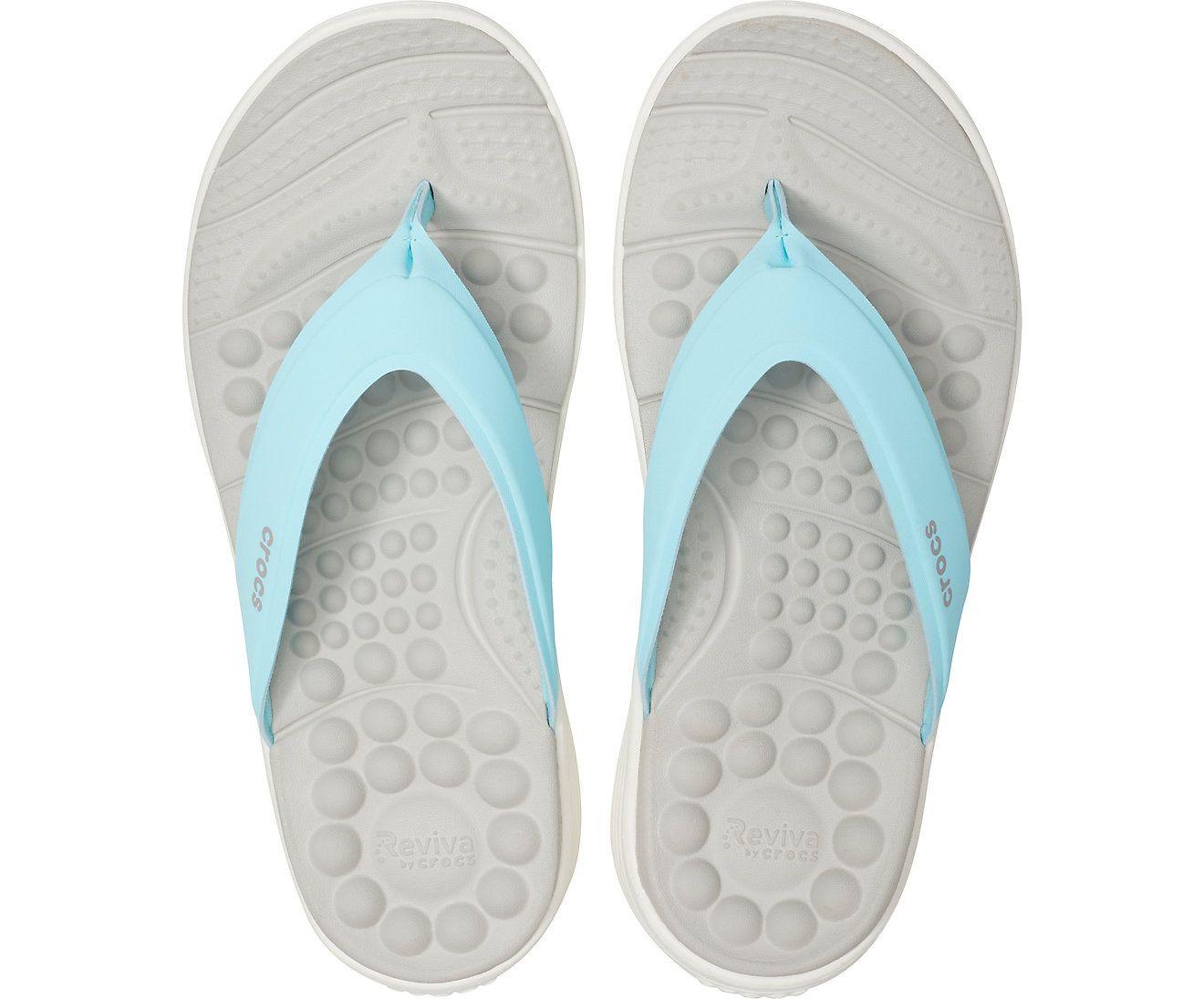 Crocs Reviva Flip - Ice Blue/ White - mStore.Kh | mTravel Store
