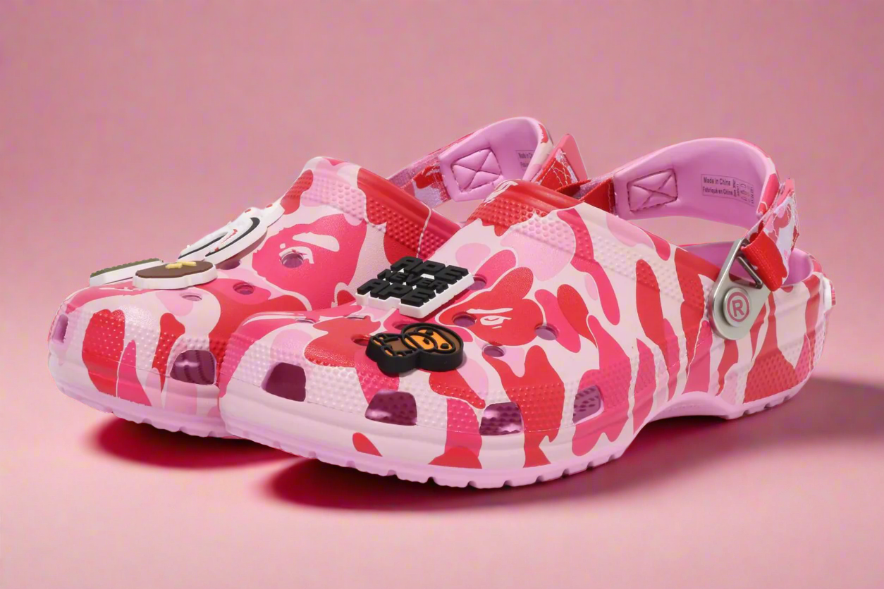 A BATHING APE x Crocs Classic Clog - Pink