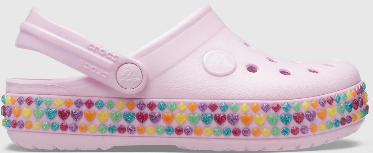 Kids' Crocs Crocband Gem Band Clog - Pink