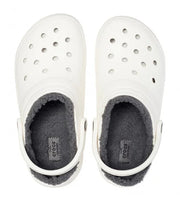 Crocs Classic Lined Clog - White/ Grey