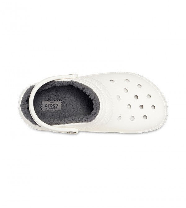 Classic Lined Clog - White/ Grey