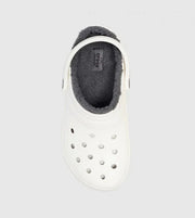 Crocs Classic Lined Clog - White/ Grey