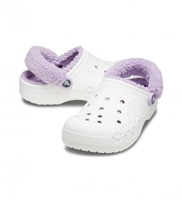 Crocs Baya Lined Fuzzy-Strap Clog