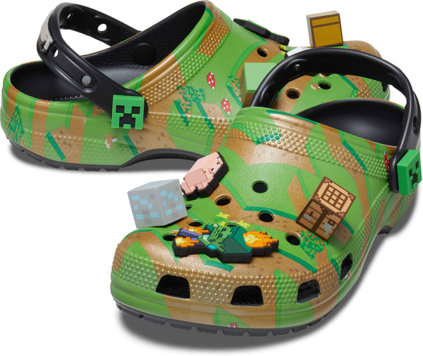 Kids Crocs Minecraft Elevated Clog - Grass Block