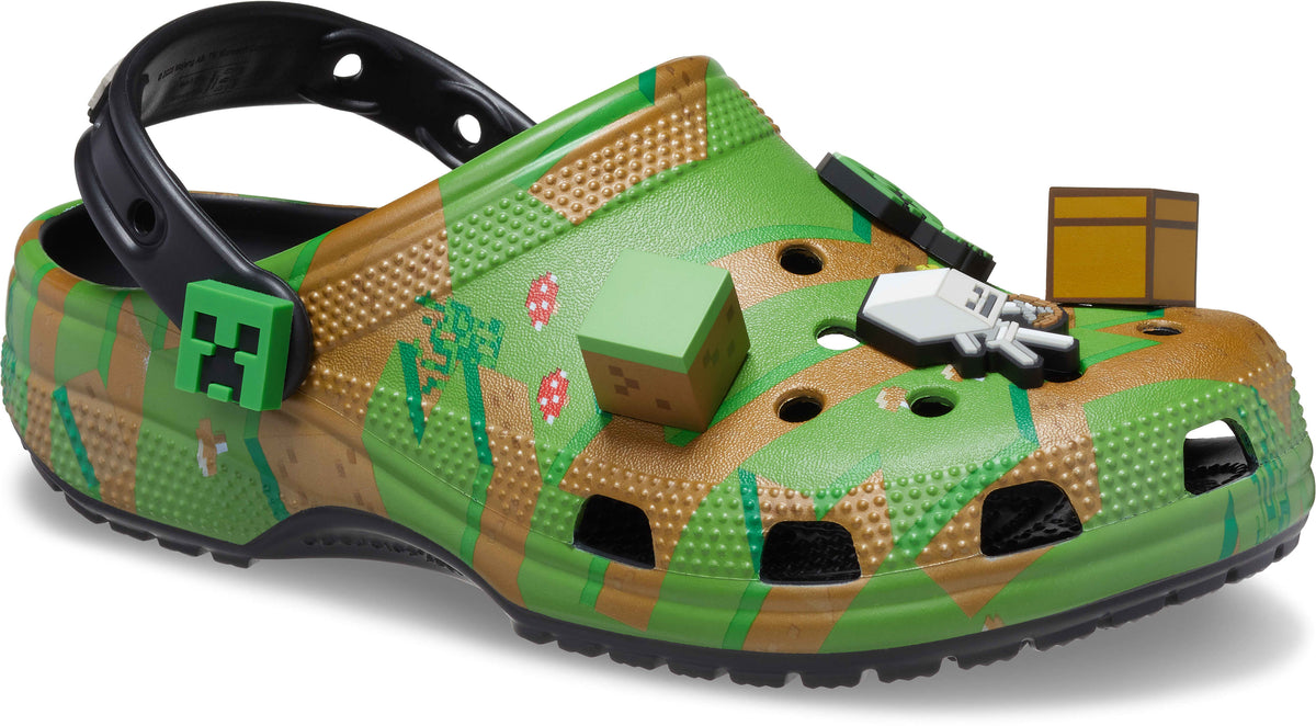 Kids Crocs Minecraft Elevated Clog - Grass Block
