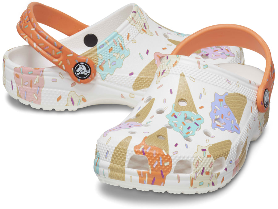 Kids Crocs Classic Ice Cream Graphic Clog