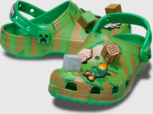 Authentic Crocs Limited Edition Kids' Minecraft Elevated Clog - Multi
