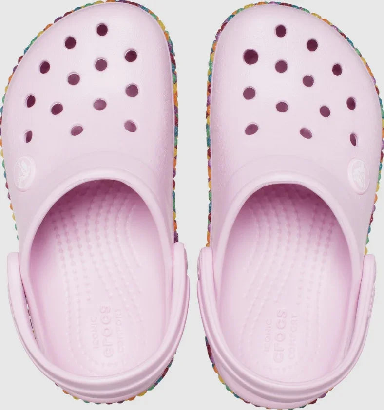 Kids' Crocs Crocband Gem Band Clog - Pink