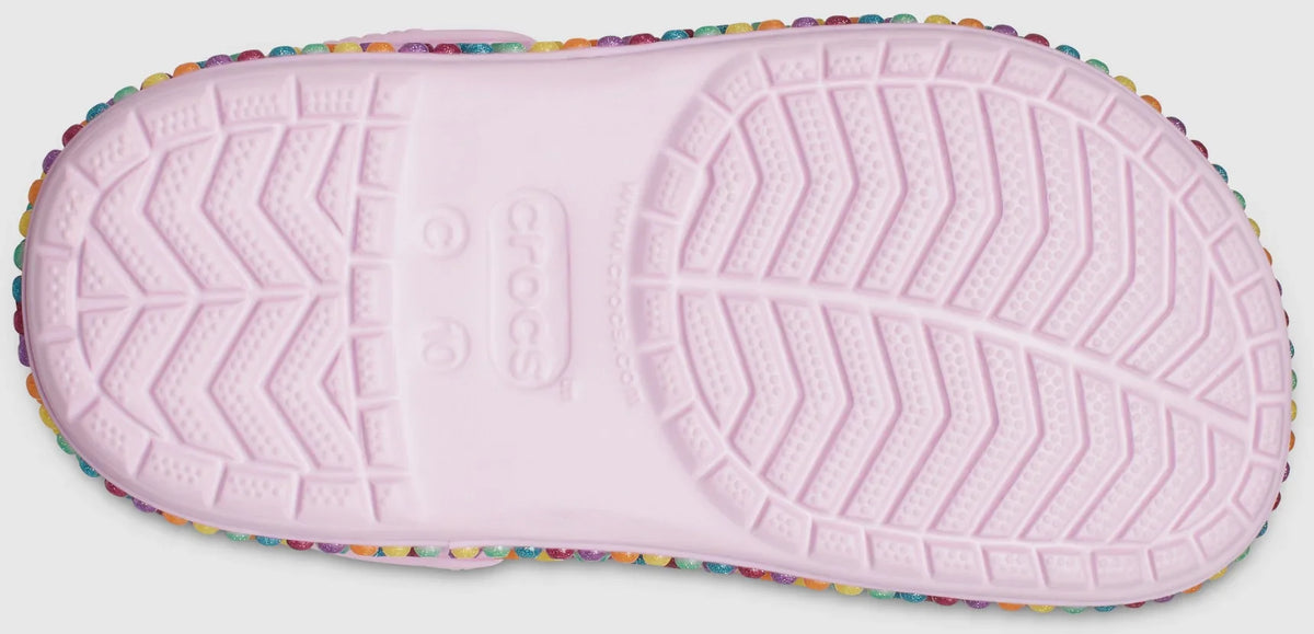 Kids' Crocs Crocband Gem Band Clog - Pink