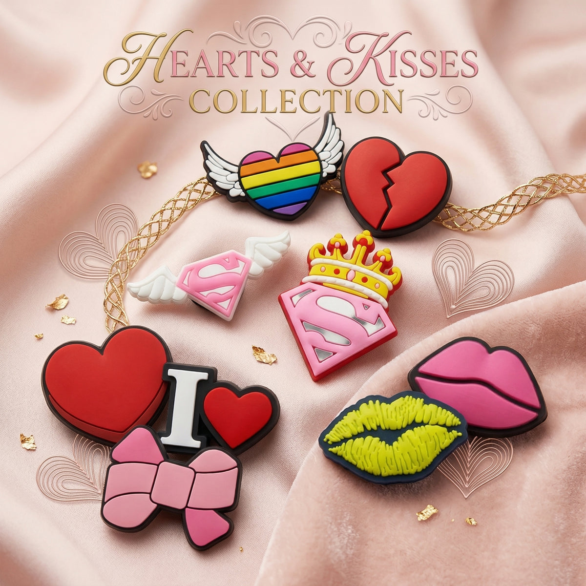Jibbitz - Hearts & Kisses Collection