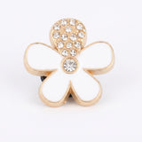 Crystal Top Enamel Blossom