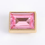 Pink Emerald-Cut Crystal