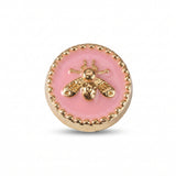 Round Gold Bee Charm