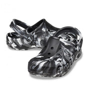 Authentic Crocs Baya Marbled Clog - Black/ White