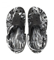 Authentic Crocs Baya Marbled Clog - Black/ White