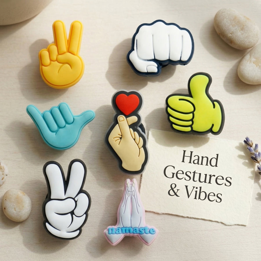 Jibbitz - Hand Gestures & Vibes Collection