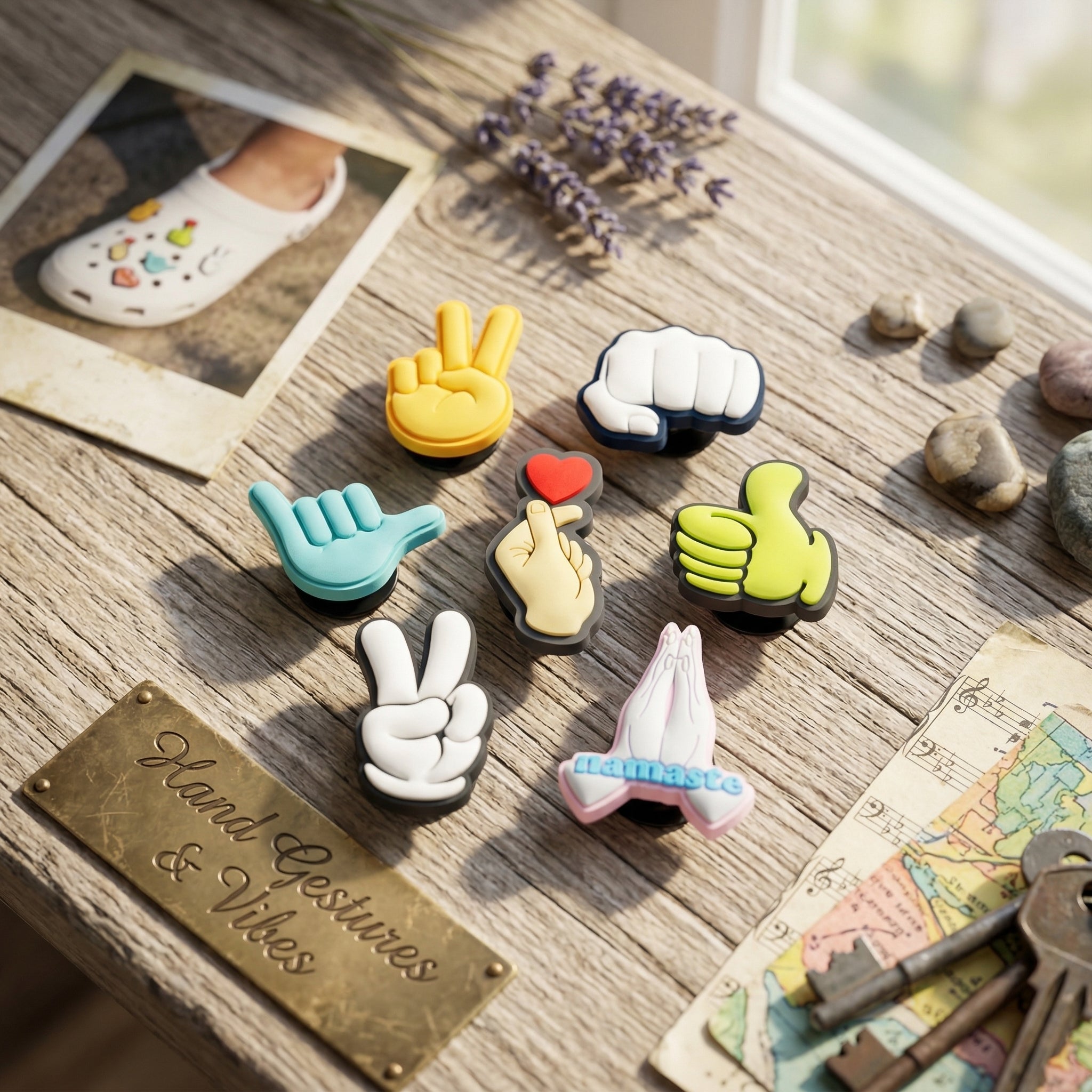 Jibbitz - Hand Gestures & Vibes Collection