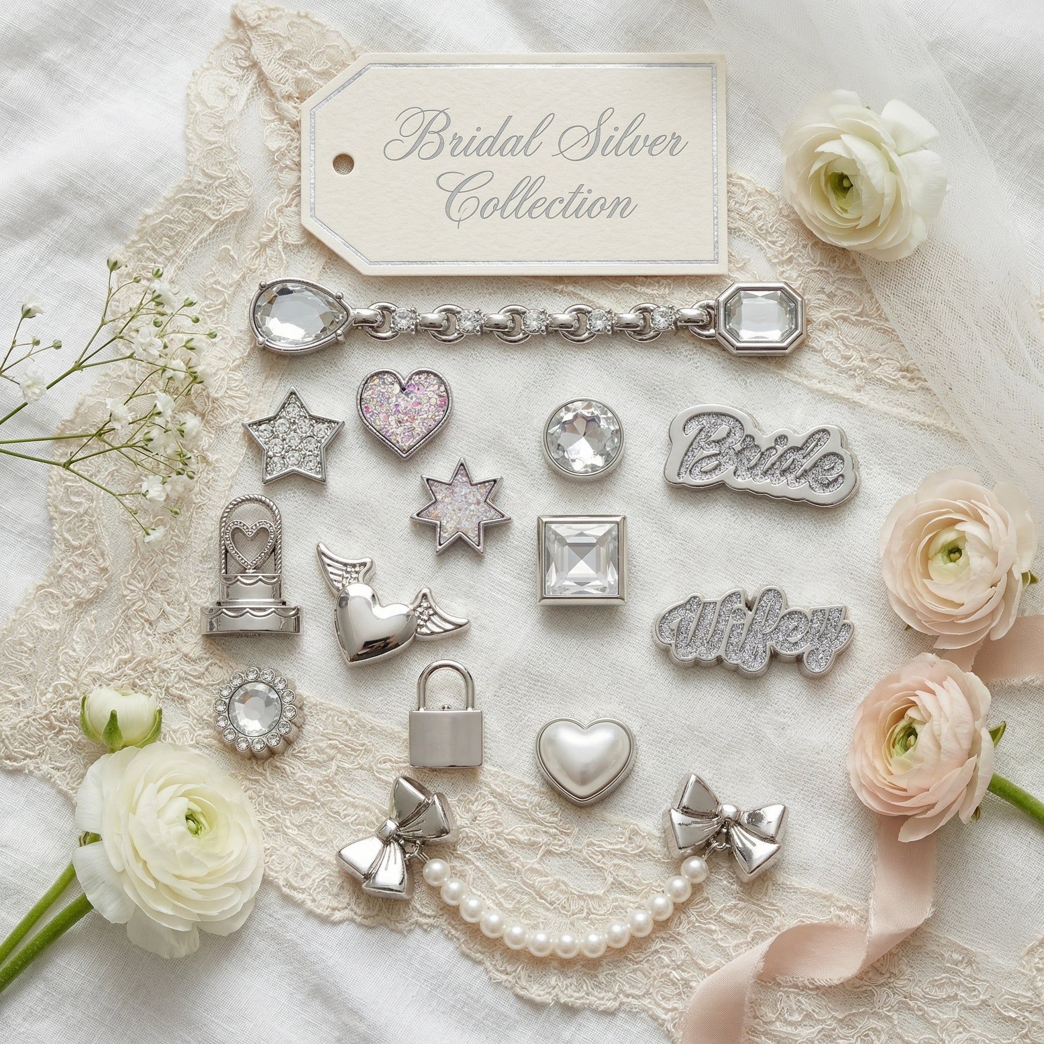 Jibbitz - Bridal Silver Collection