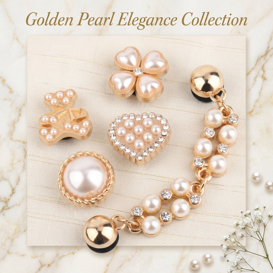 Jibbitz - Golden Pearl Elegance Collection