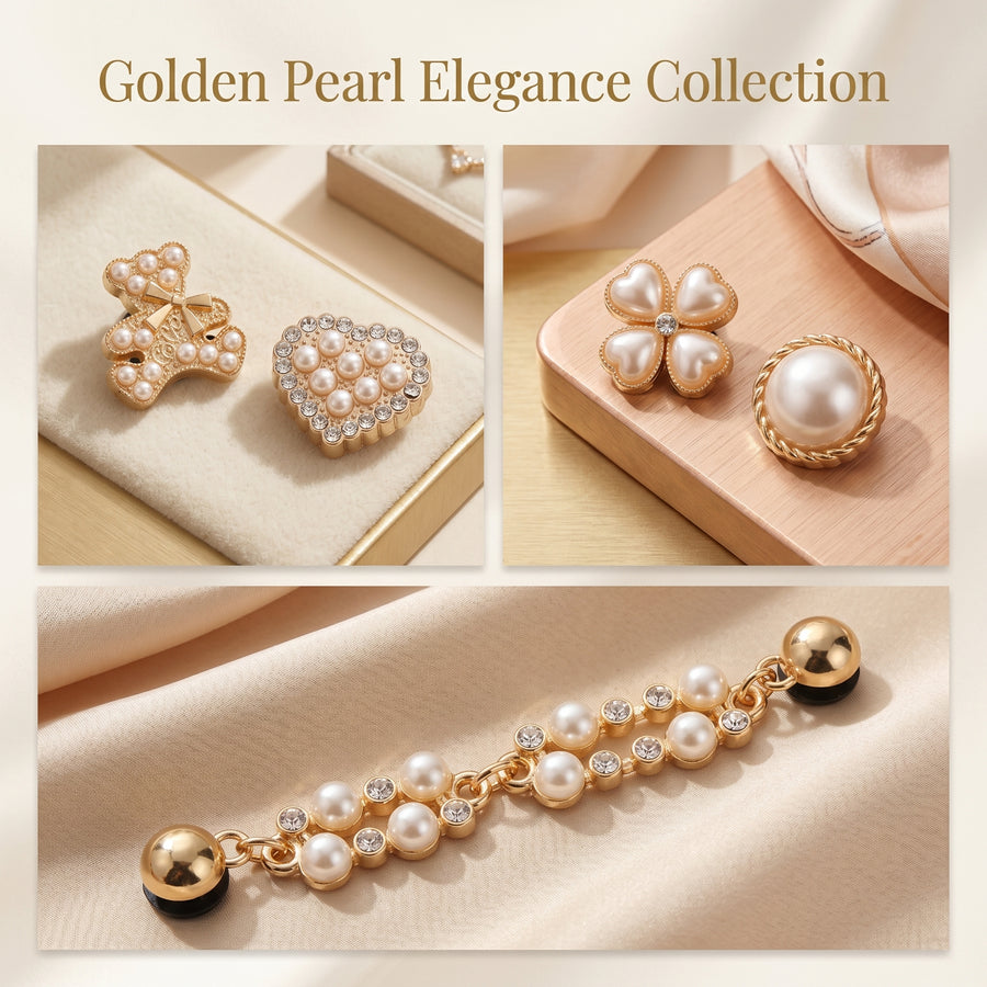 Jibbitz - Golden Pearl Elegance Collection