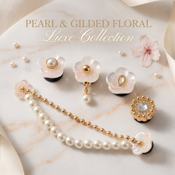 Jibbitz - Pearl & Gilded Floral Luxe Collection
