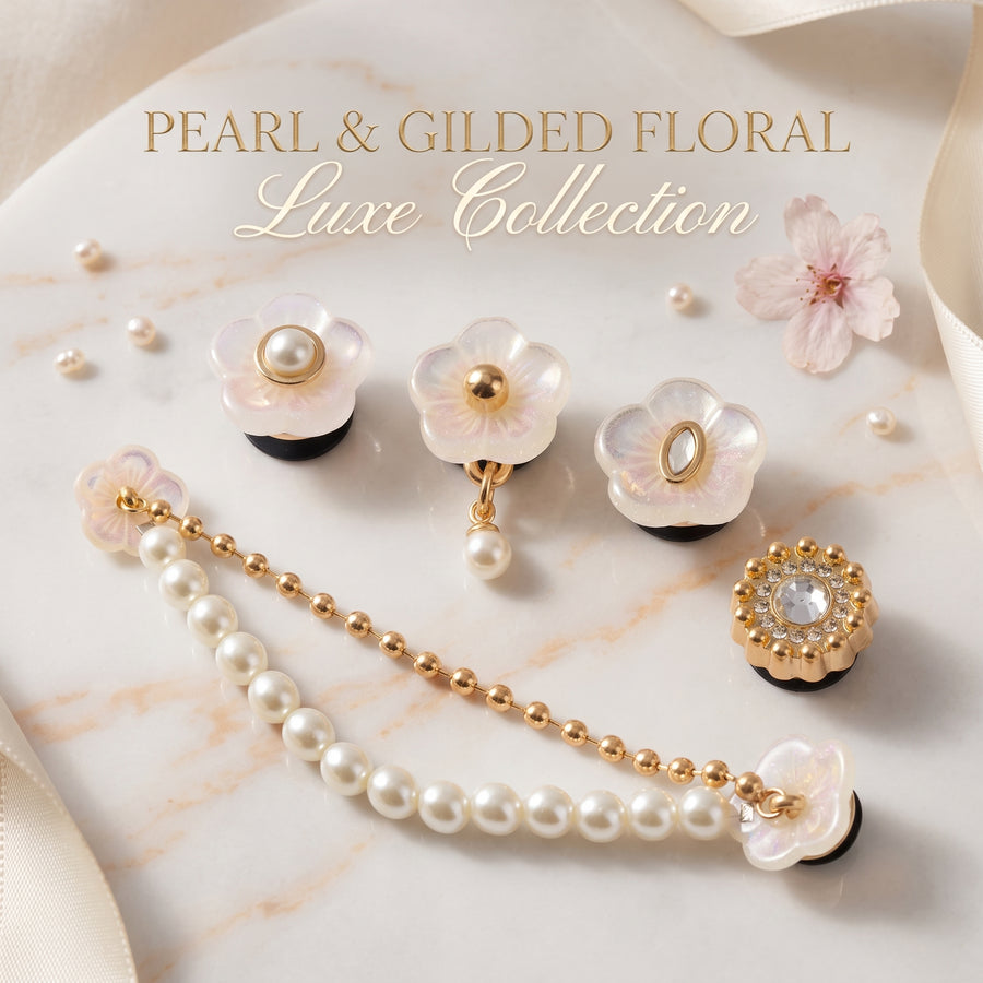 Jibbitz - Pearl & Gilded Floral Luxe Collection
