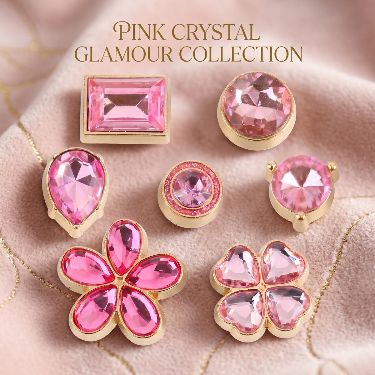 Jibbitz - Pink Crystal Glamour Collection