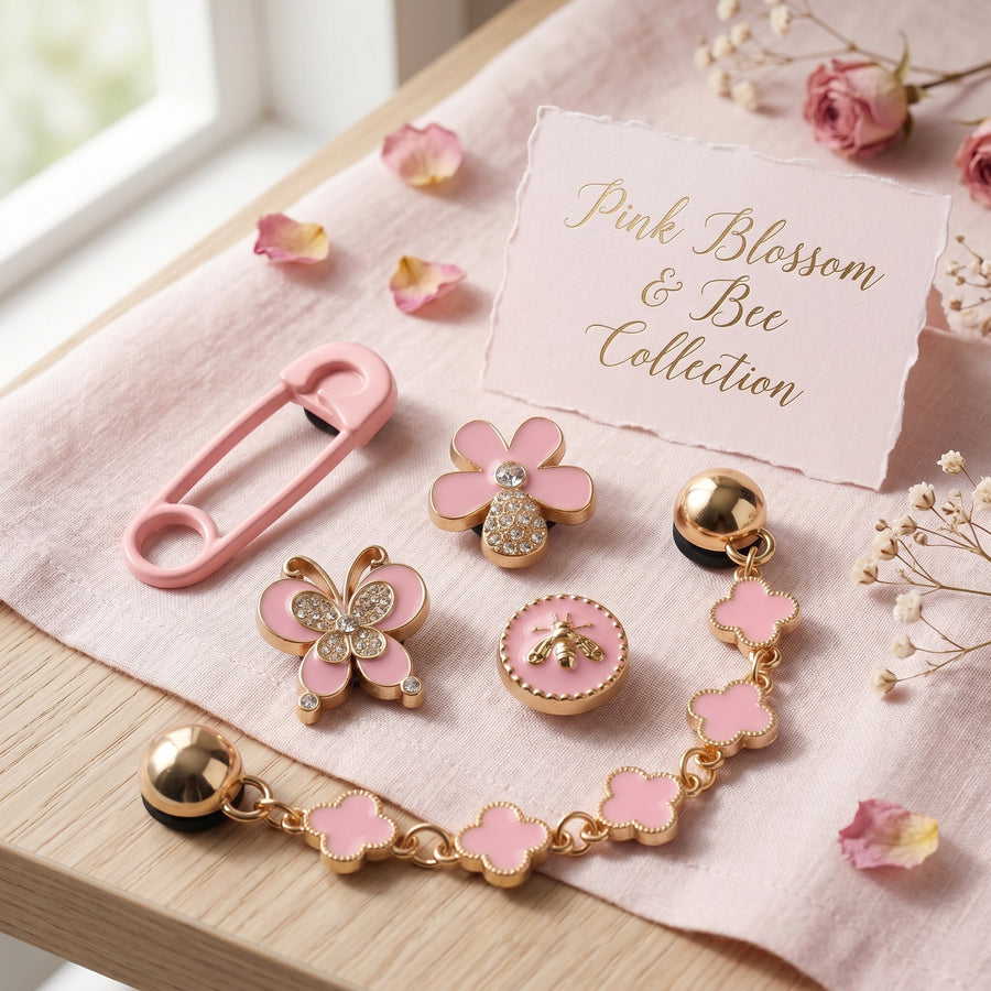 Jibbitz - Pink Blossom & Bee Collection