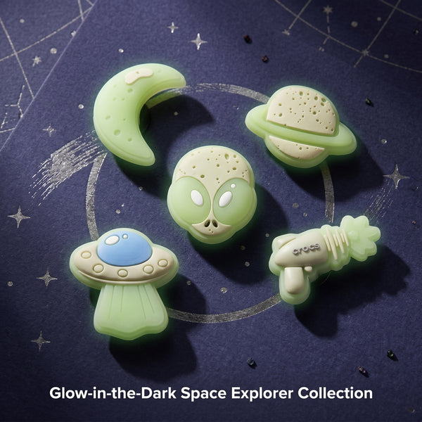 Jibbitz - Glow-in-the-Dark Space Explorer Collection