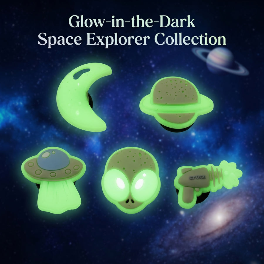 Jibbitz - Glow-in-the-Dark Space Explorer Collection