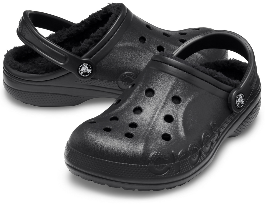 Crocs Baya Lined Fuzzy-Strap Clog