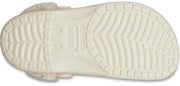 Crocs Baya Lined Fuzzy-Strap Clog - Cream