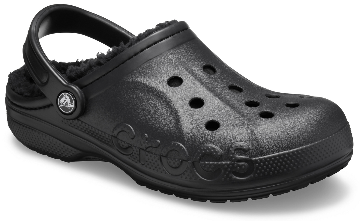 Crocs Baya Lined Fuzzy-Strap Clog