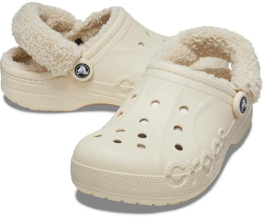Crocs Baya Lined Fuzzy-Strap Clog