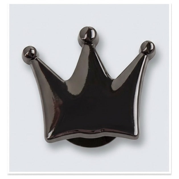 Jibbitz - Metal - Crown - Black